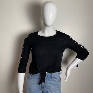 By & By woman’s blouse 3/4 sleeve black size M